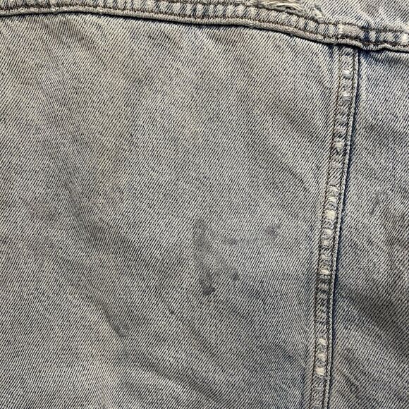 Levis Trucker Jacket Mens Size M Light Wash Distressed Denim Blanket Lined Vtg - Picture 14 of 16